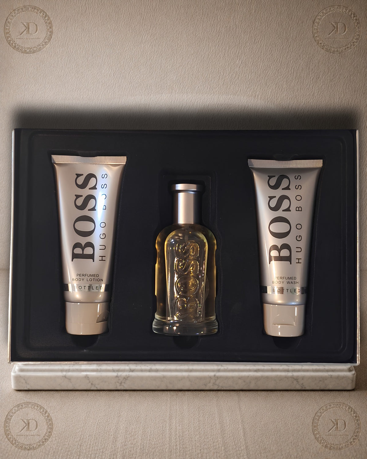 Coffret BOSS BOTTELED EDT 100ml + Gel douche + Lotion corporelle 100ml