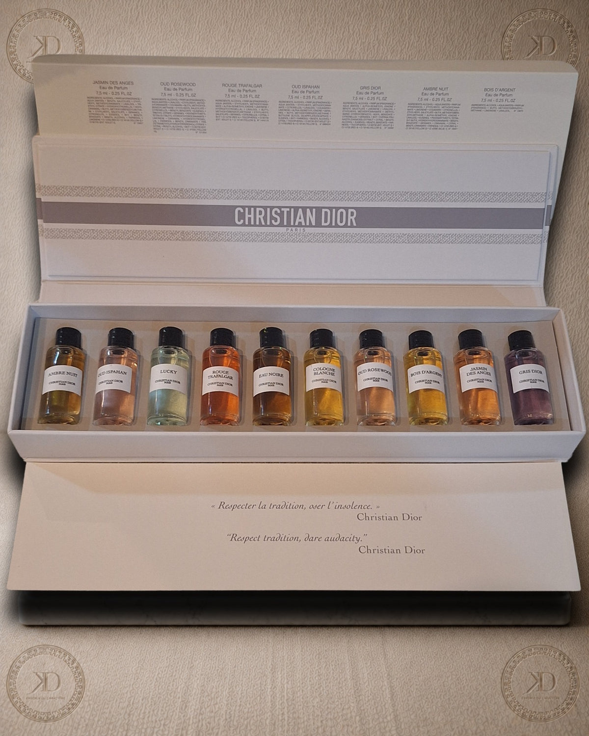 Coffret Christian Dior – Collection de 10 Miniatures (7,5 ml chacune)