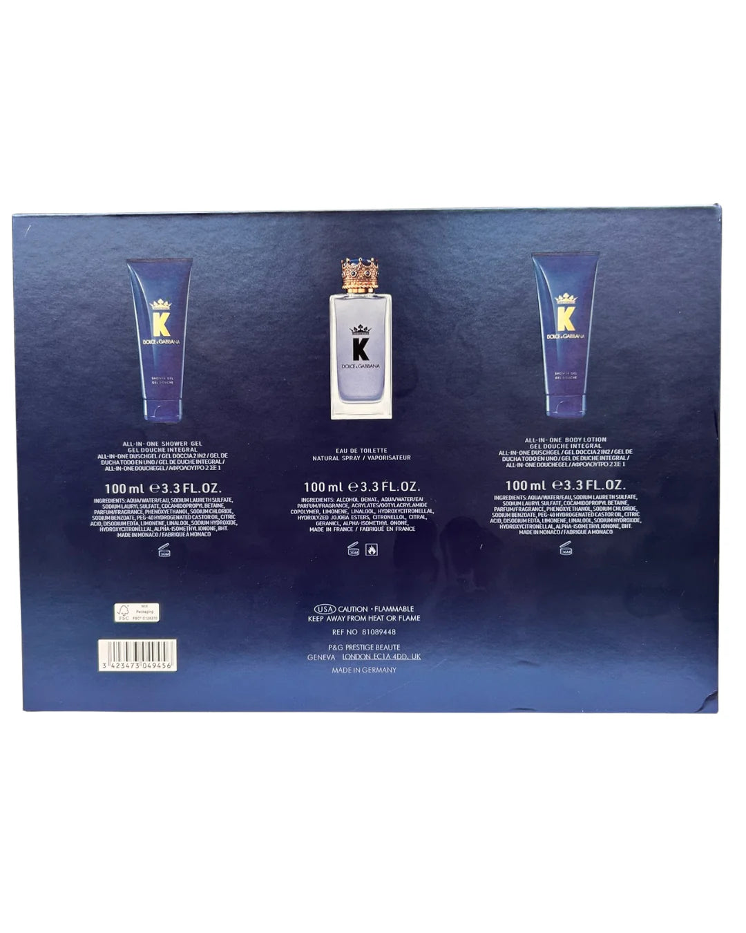 Coffret Dolce & Gabbana K Eau de Toilette – Parfum 100 ml + Gel Douche + Lotion corporelle