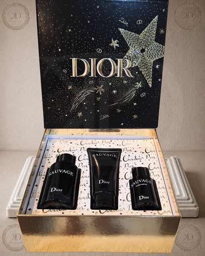 Coffret Dior Sauvage – Parfum 100 ml + EDP 30ml + Baume Après-Rasage 100ml