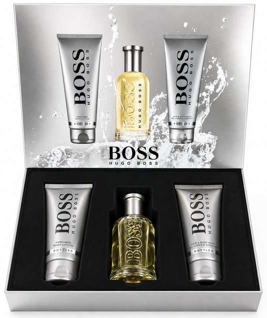 Coffret BOSS BOTTELED EDT 100ml + Gel douche + Lotion corporelle 100ml