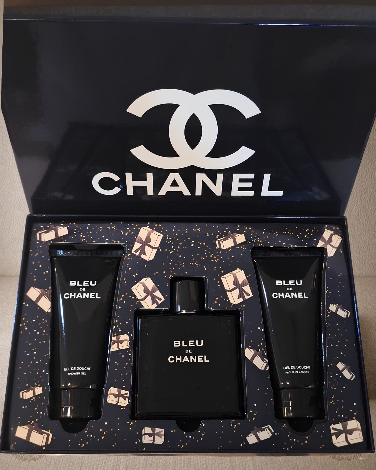 Coffret Bleu de Chanel – Parfum 100 ml + Gel Douche + Lotion Corporelle